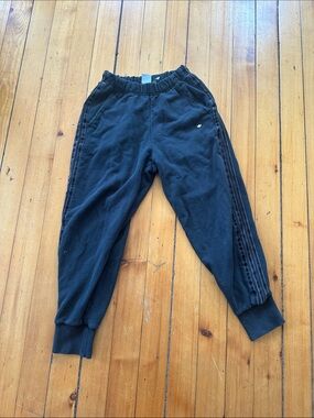 adidas Black Track Jogger Pants with Velvet Side Stripes